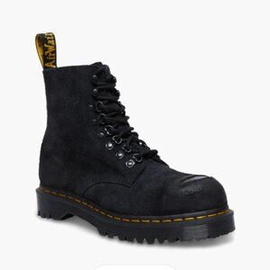 🥾BNWT Dr Martens 1460 Pascal ST Hairy Suede Black Leather Unisex Steel Toe Doc